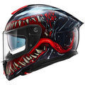Full Face Dual Visor Motorcycle Helmet with Rear Wing B935