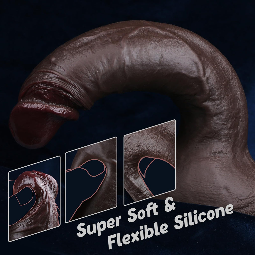 10 Inch Realistic Big Black Dildo I84144