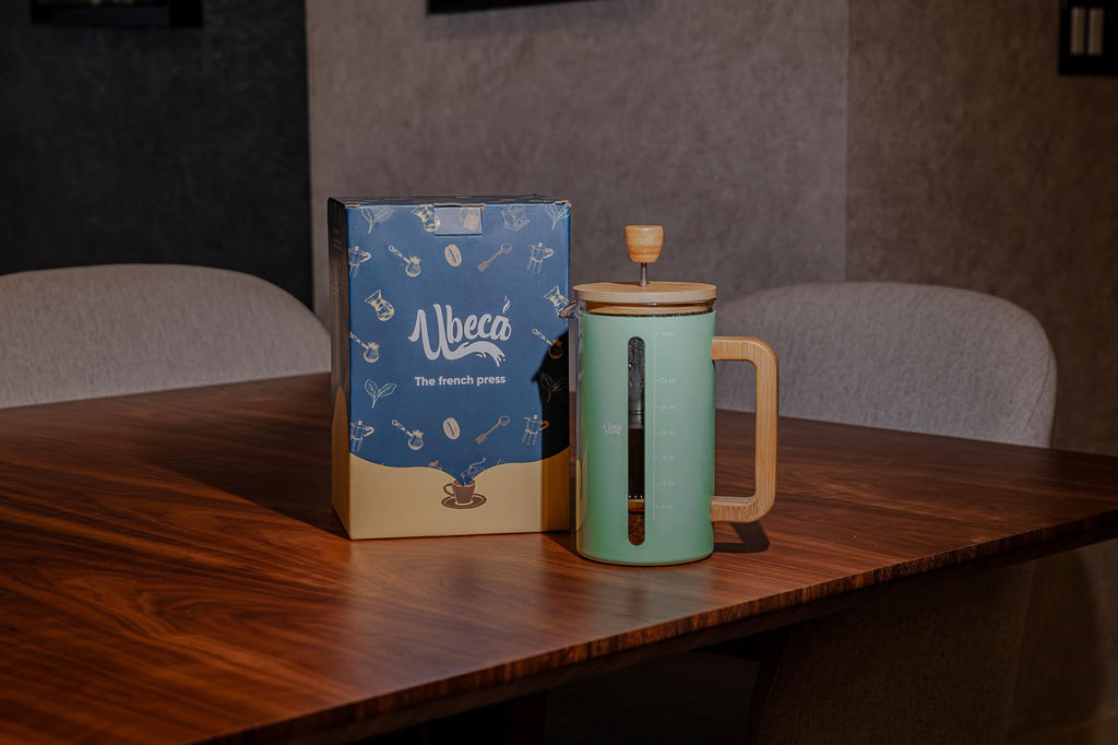 34 oz Mint Green Borosilicate Glass French Press F676