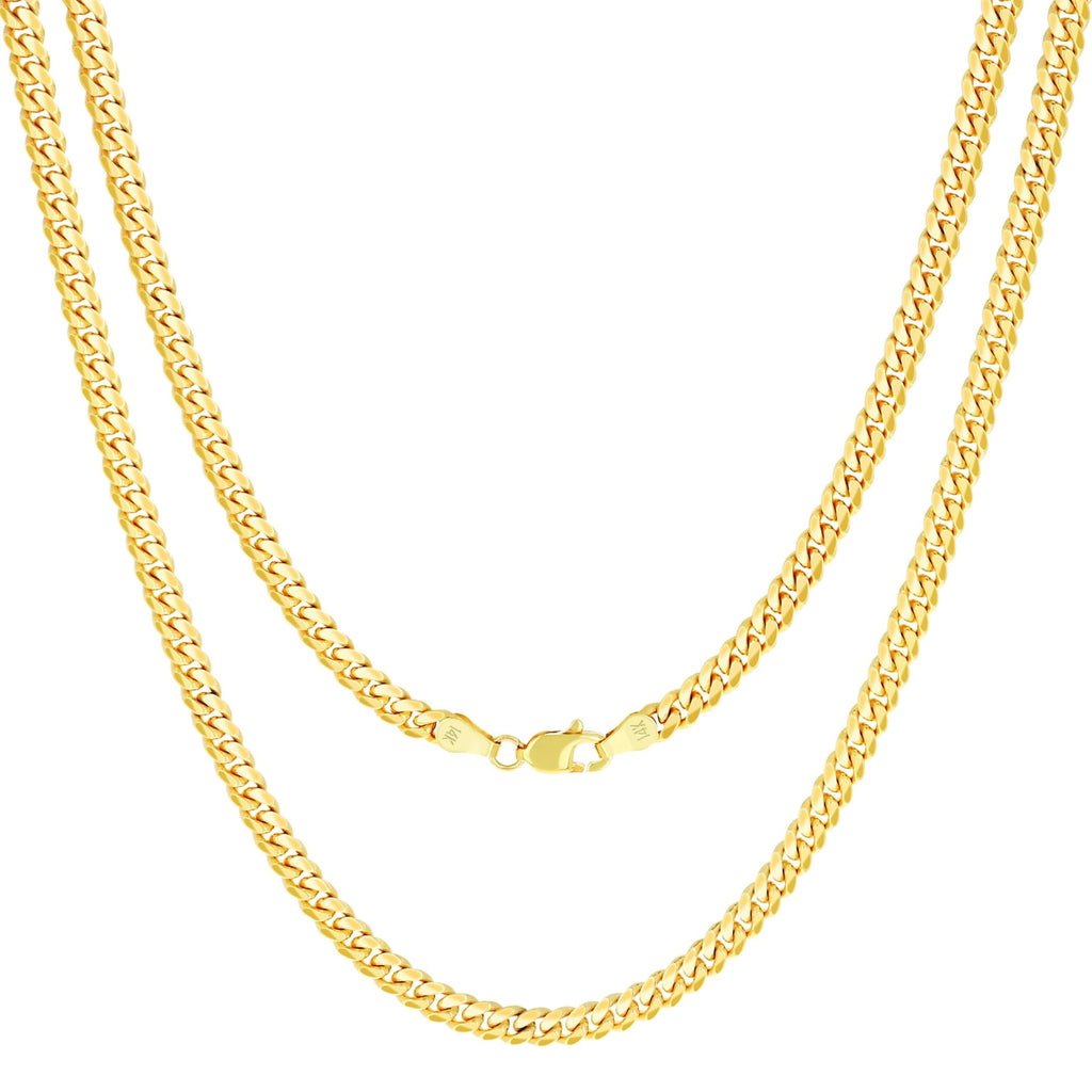 14k Yellow Gold Cuban Link Chain Necklace E8966