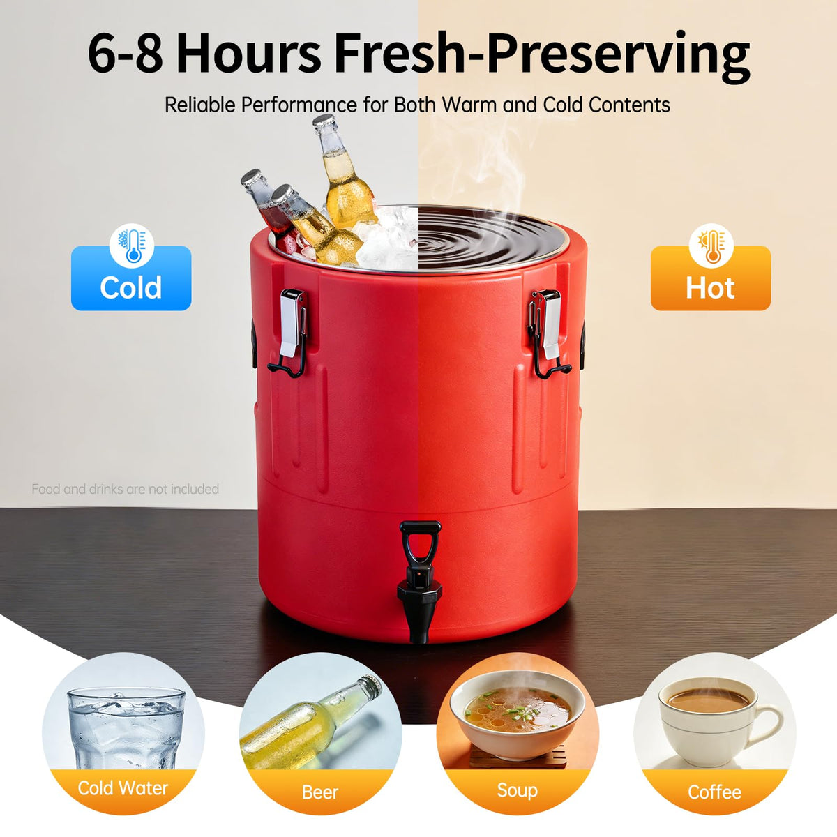 40L Stainless Steel Insulated Drink Dispenser with Faucet I283836