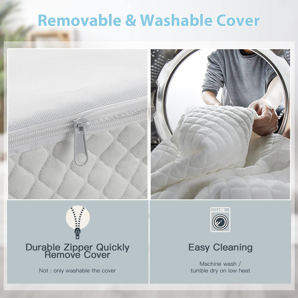 3" Waterproof Memory Foam Pack and Play Mattress White K114015