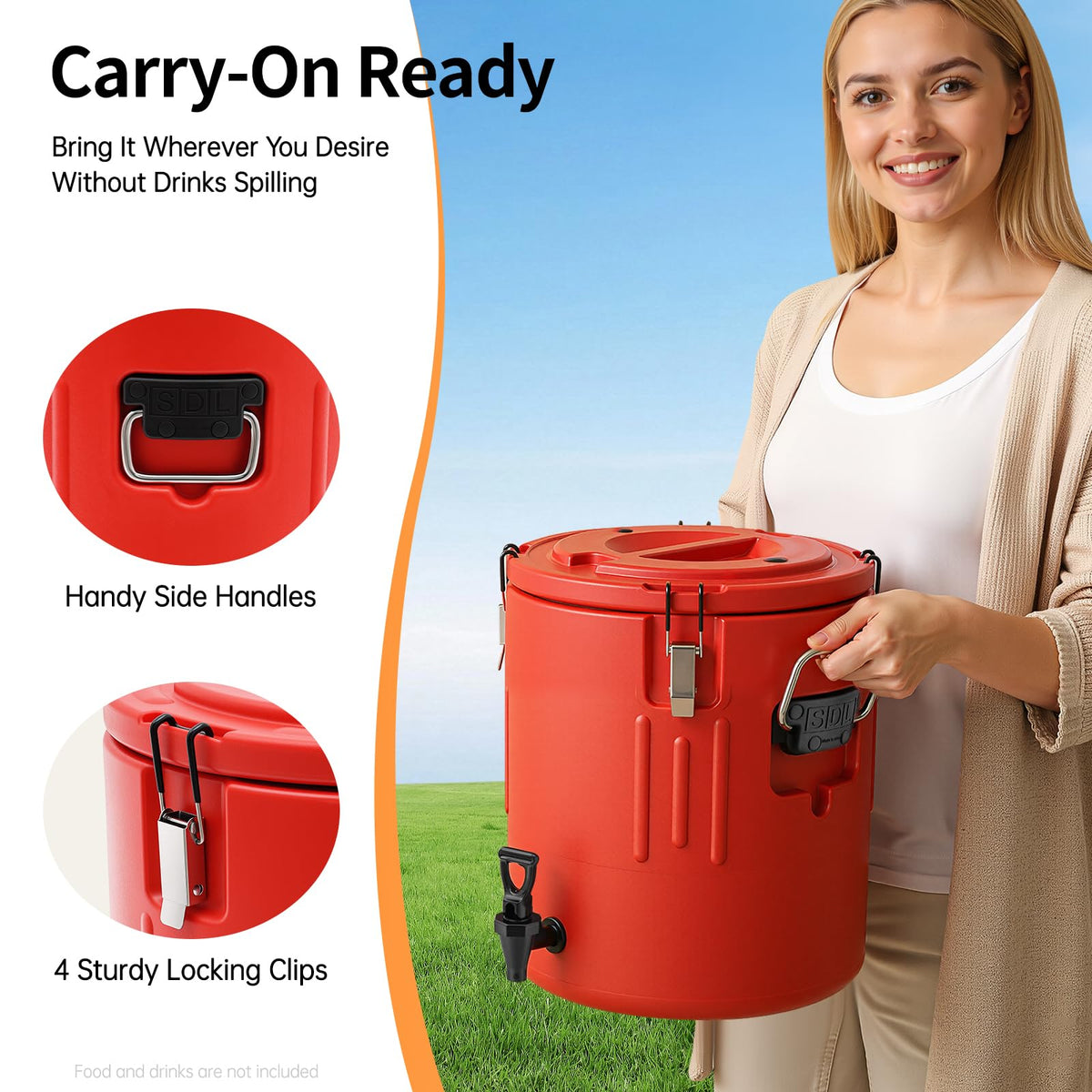 40L Stainless Steel Insulated Drink Dispenser with Faucet I283836