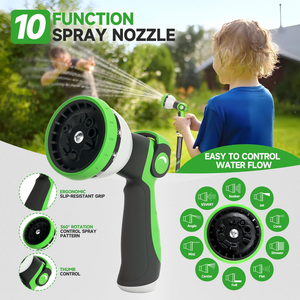 100ft Flexible Non-Expandable Garden Hose with 3/4" Brass Fittings P789498