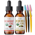 Jojoba Oil with 6PC Face Razors + Rosehip Oil Set Y146