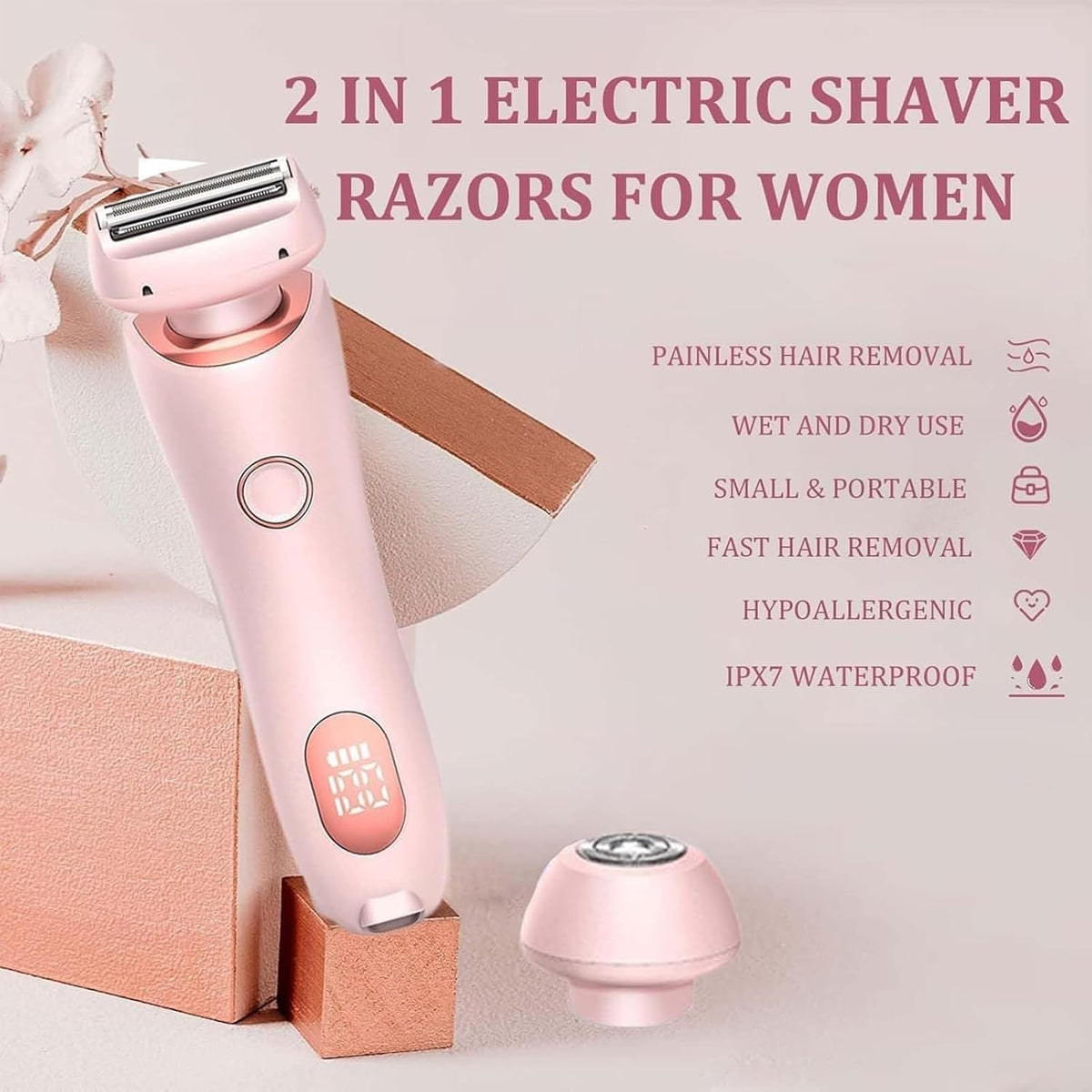 Blue Compact Facial Hair Removal Epilator D1797
