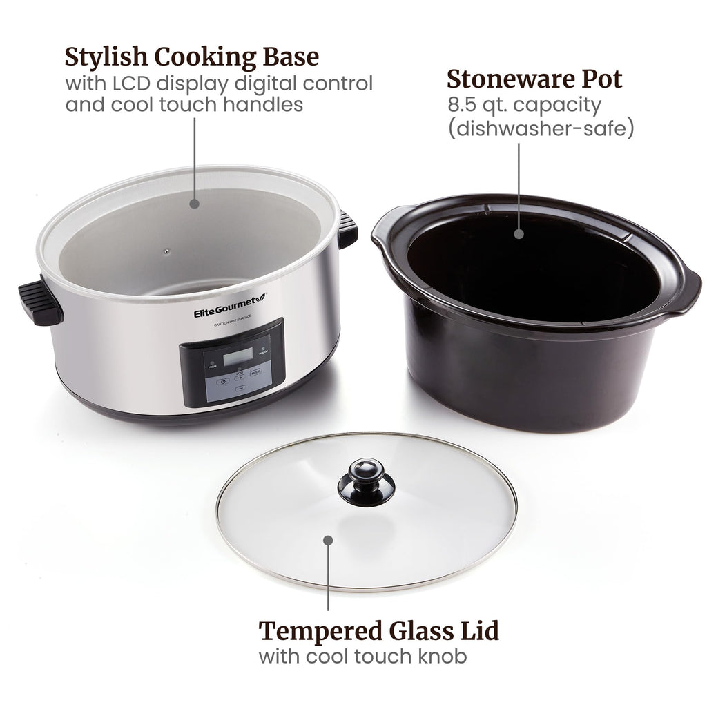 Digital 8.5 Qt Stainless Steel Slow Cooker Z9397
