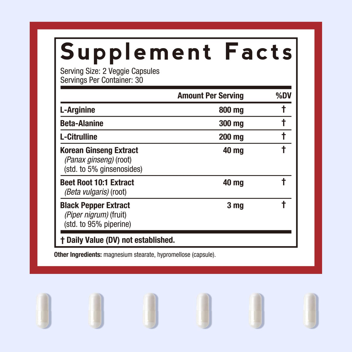 Nitric Oxide Booster 1380 mg 60 Vegan Caps A411