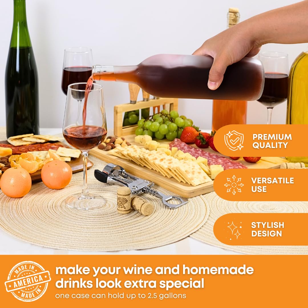 750ml Glass Bottle With Cork 6-Pack L7286