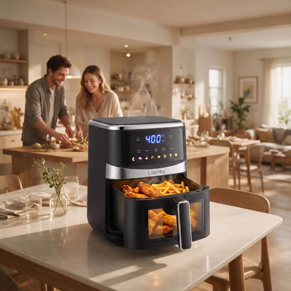 6 QT Family Size Air Fryer with Visible Cooking Window B954828