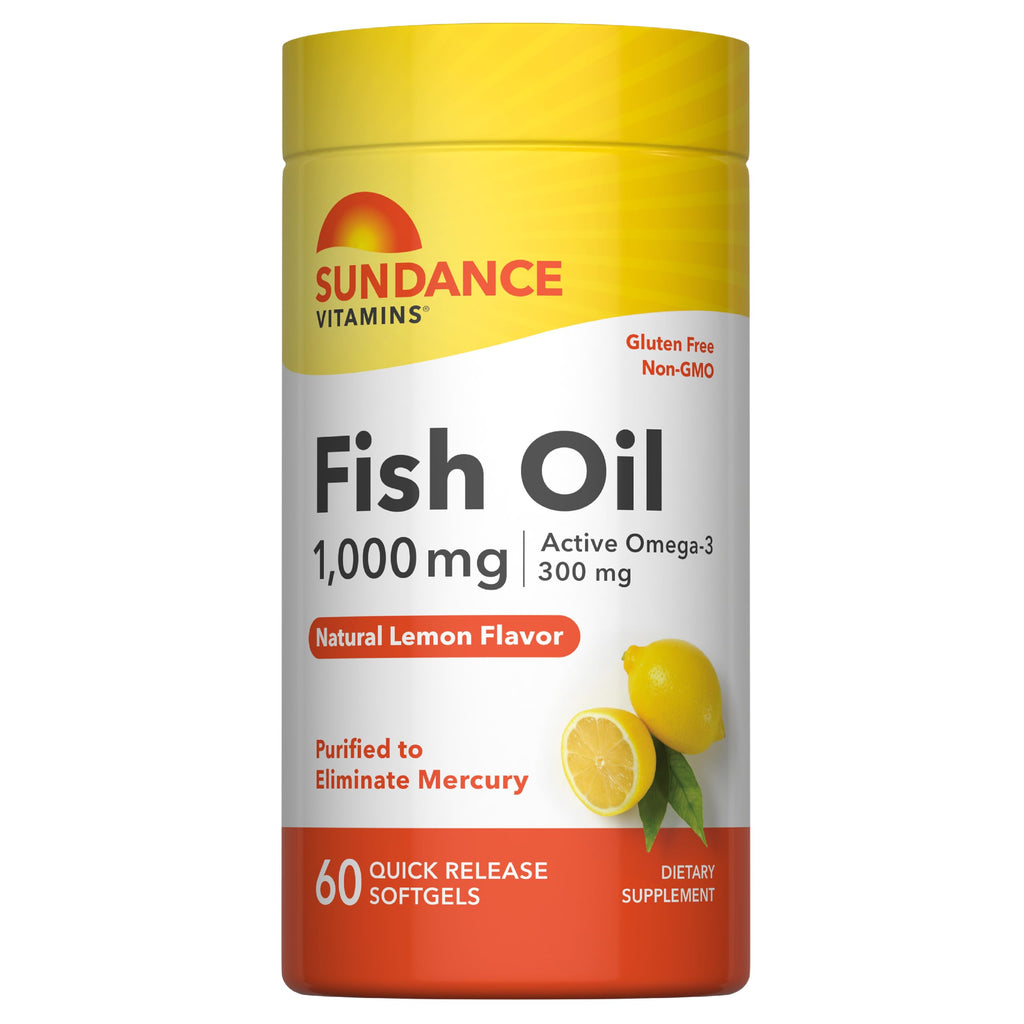 Fish Oil Omega 3 Supplement 1000mg 60 Softgels N370