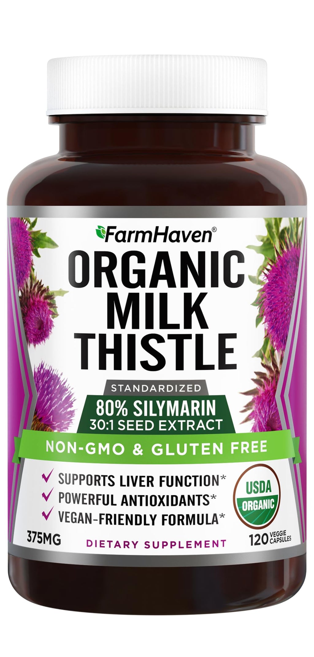 Organic Milk Thistle 120 Vegan Capsules X741449