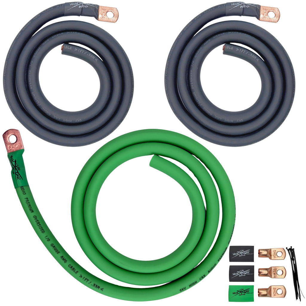 Oversized 1/0 Gauge AWG Electrical Wiring Kit C72773