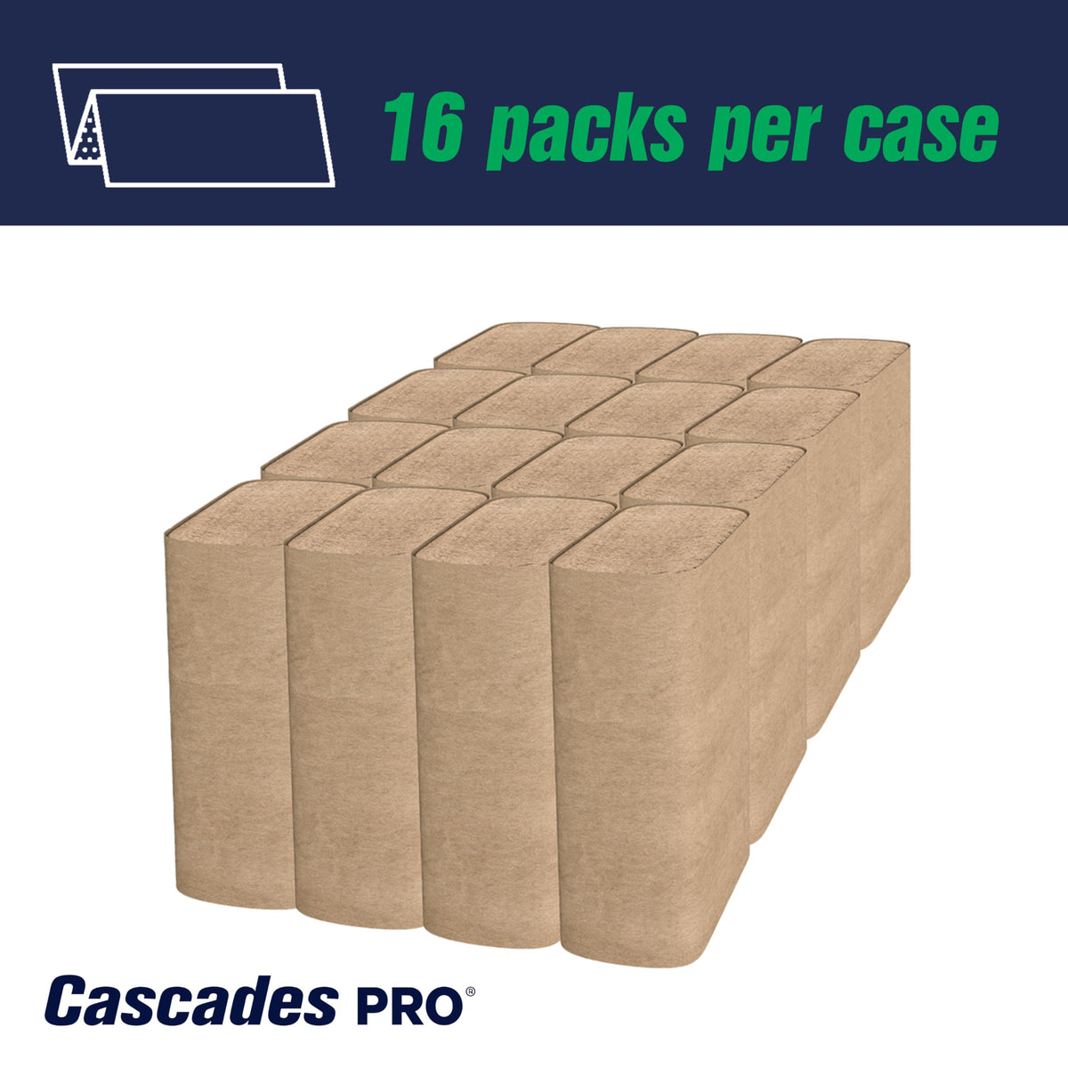 Multifold Paper Towels 250 Sheets 16 Packs Natural Brown X343786