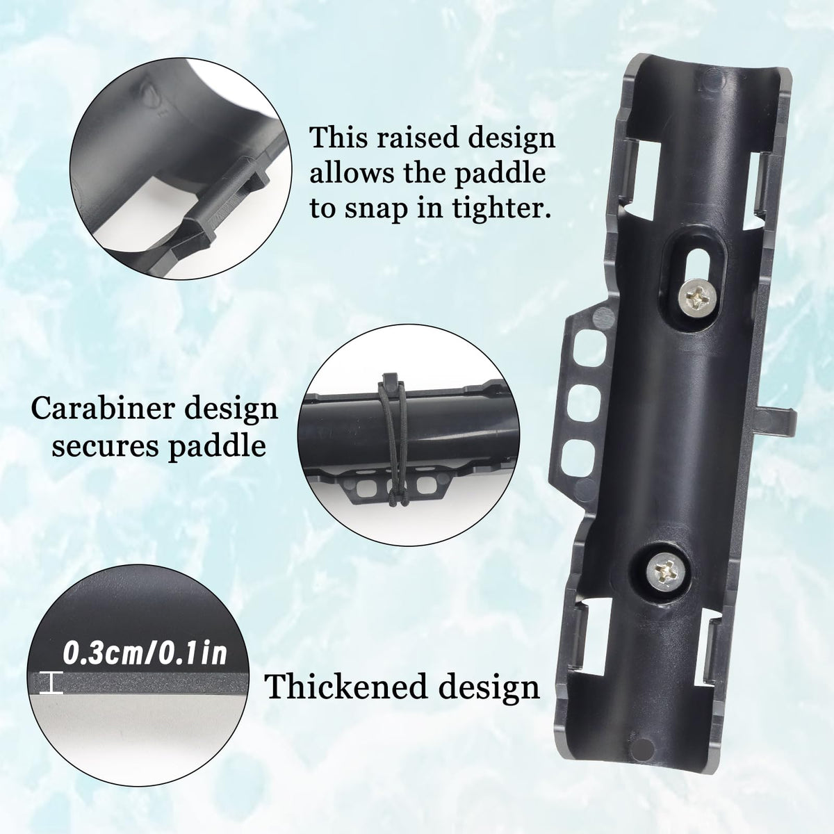2PCS Kayak Paddle Holder with Leashes & Locking Kits D5407