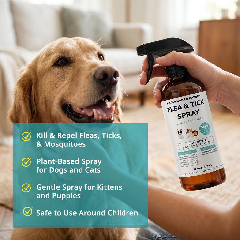 Flea and Tick Spray for Dogs & Cats 16oz L469952