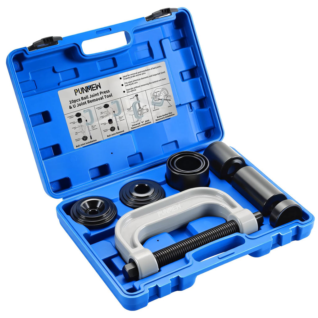 10 pcs Ball Joint Press & U Joint Removal Tool Kit with 4 * 4 Adapters C8106