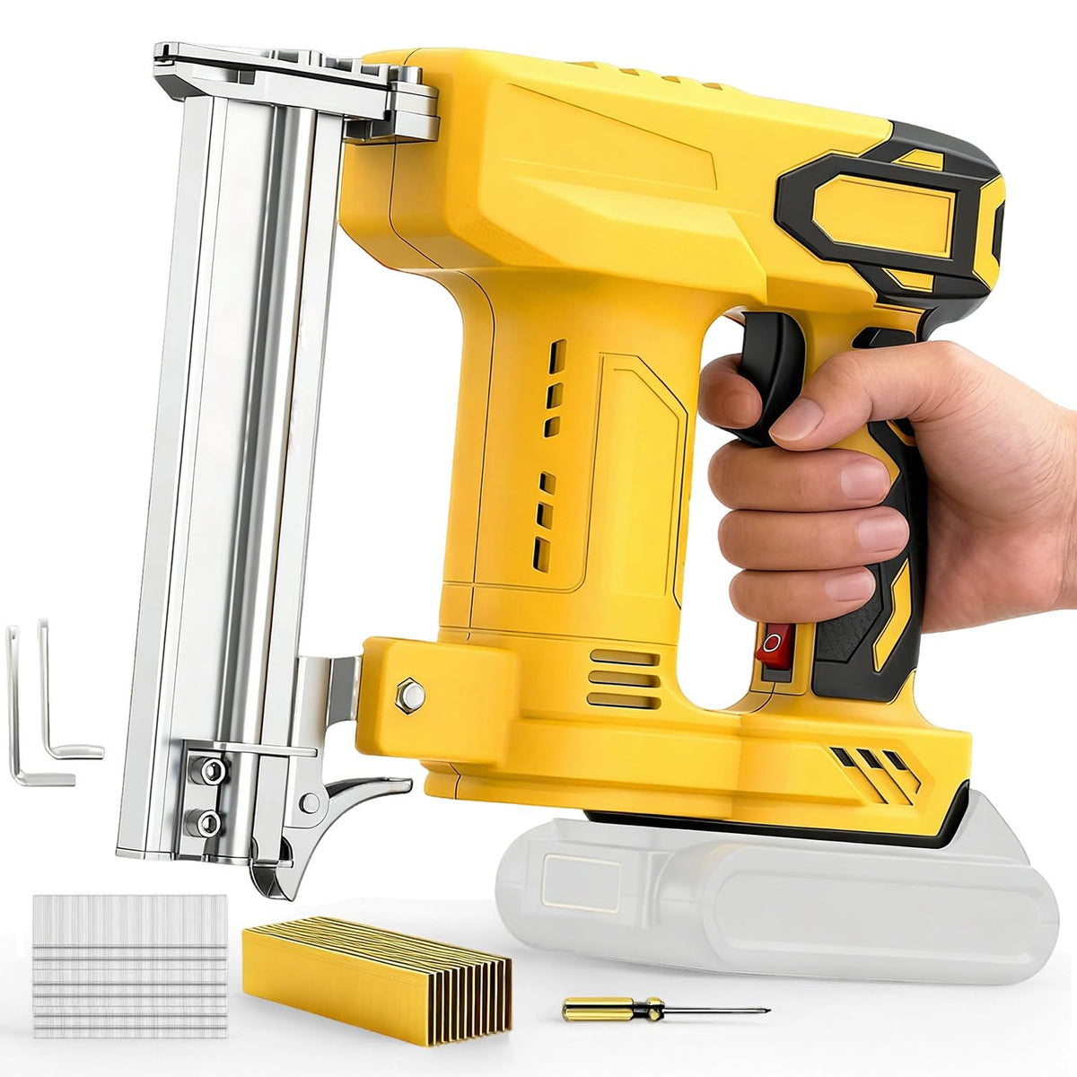 2 in 1 Cordless Brad Nailer 18 Gauge Electric Nail Gun F8405