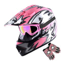 Youth Motocross Helmet with Goggles and Gloves S4454