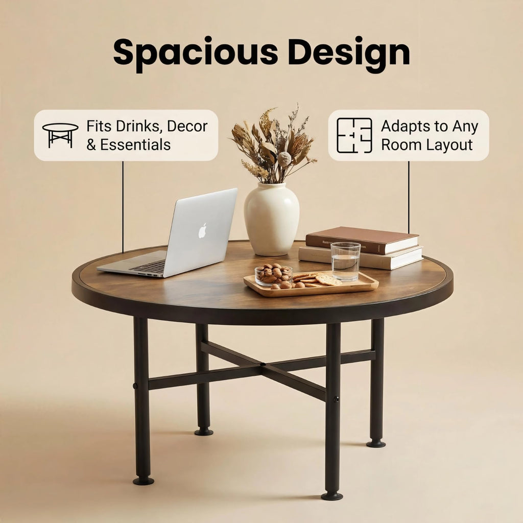 Round Wood Coffee Table Z529878
