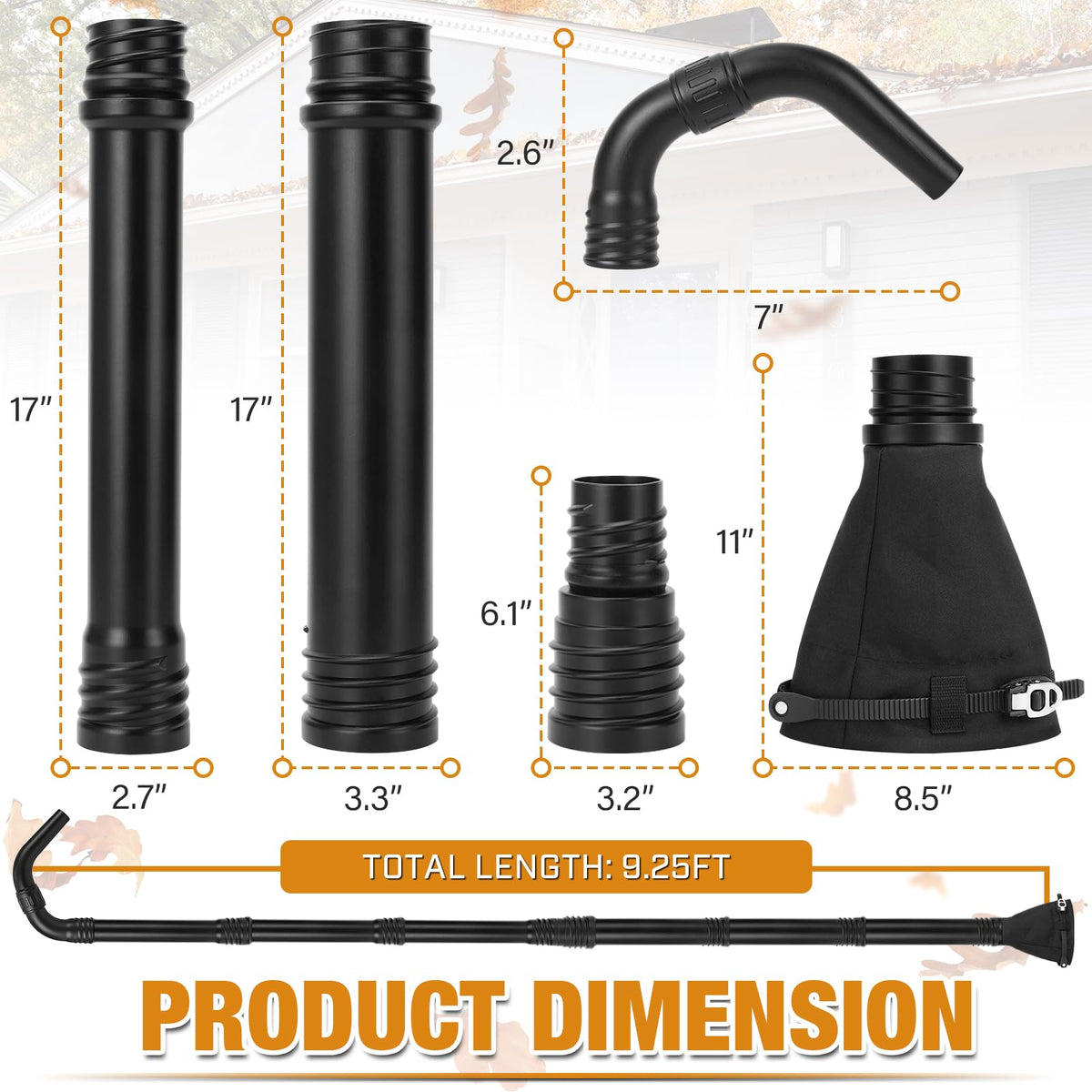 Leaf Blower Attachment with Reflector U60430