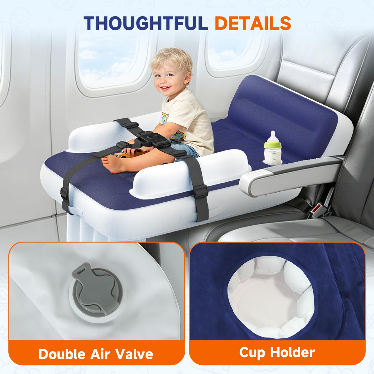 Inflatable Toddler Airplane Bed Q40105