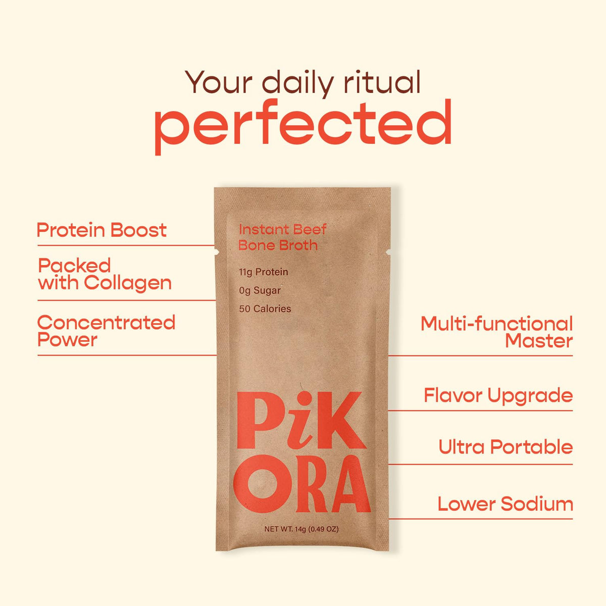 Beef Bone Broth Instant Powdered Mix 3 Pack N90499