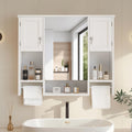 Large White Wall Mounted Bathroom Cabinet with Mirror A35719