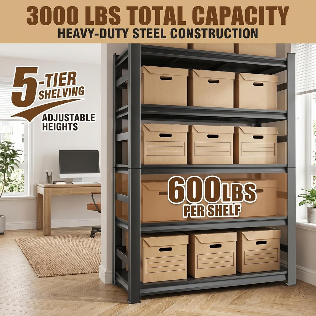5 Tier Adjustable Wooden Bookshelf H70911