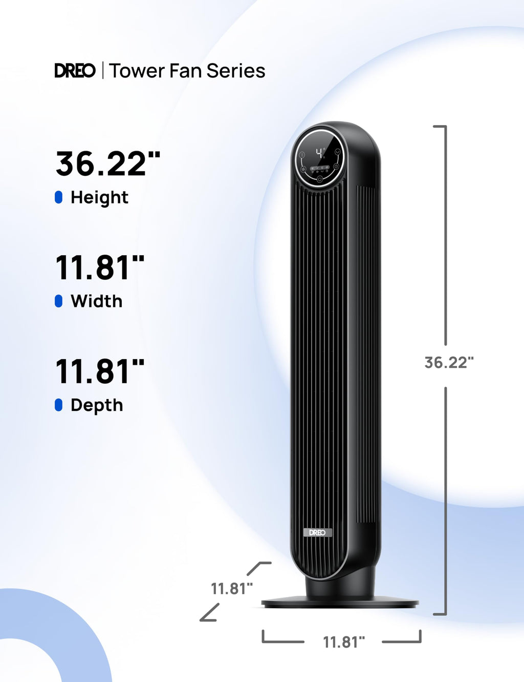 Ultra Quiet Tower Fan, 8 Speeds K598874