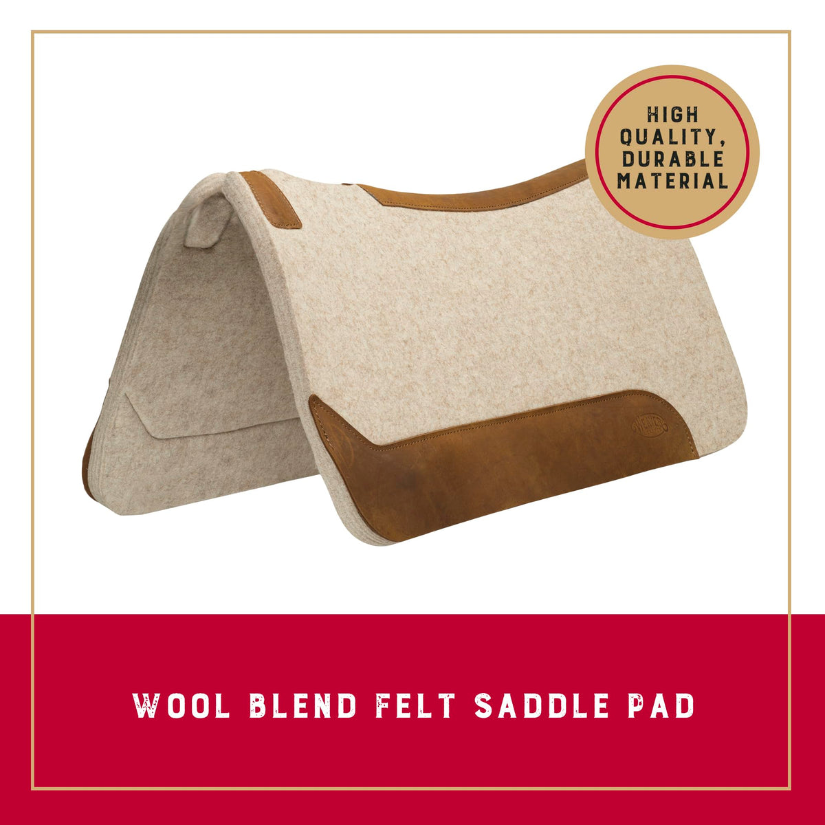 Wool Blend Felt Western Saddle Pad 30" x 30" L5605