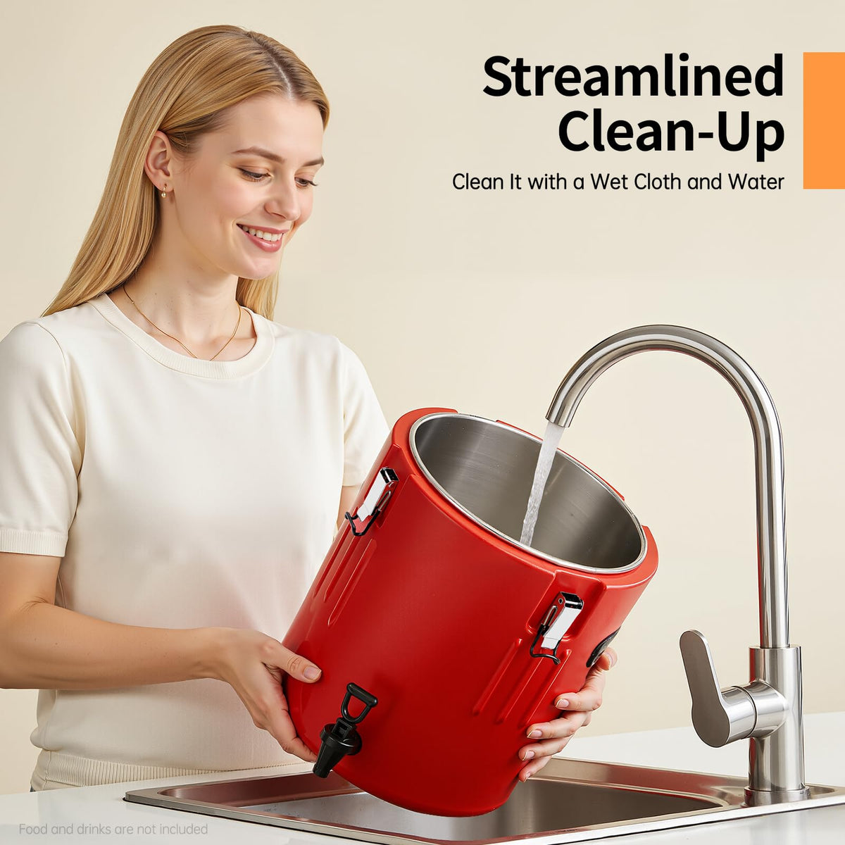 40L Stainless Steel Insulated Drink Dispenser with Faucet I283836