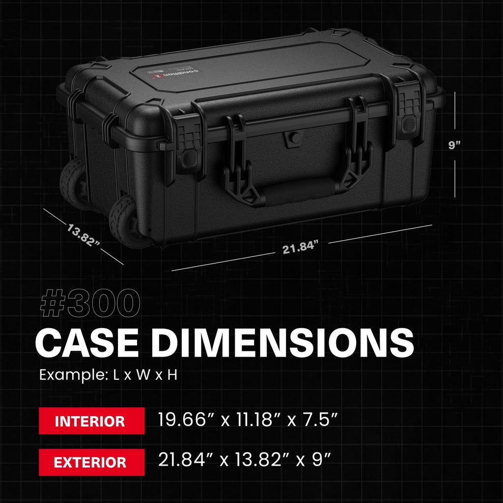 22" Rolling Lockable Hard Storage Case E9691