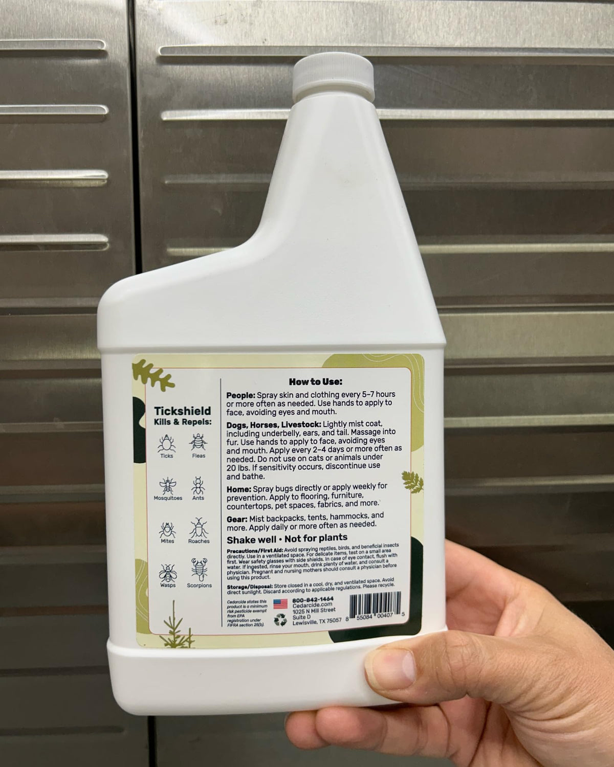 Cedar Oil Spray for Ticks, Fleas, Chiggers & Mosquitoes W5188