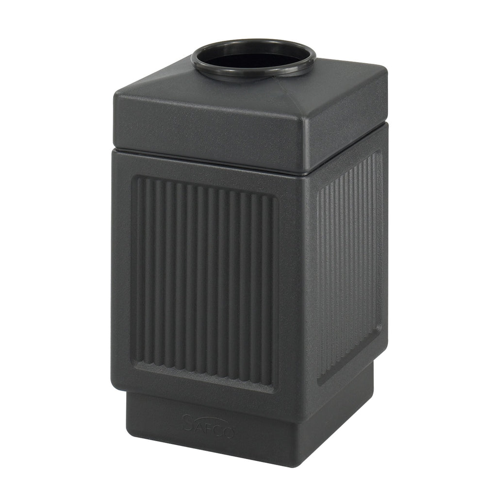 38 Gallon Black Open Top Trash Can S3642