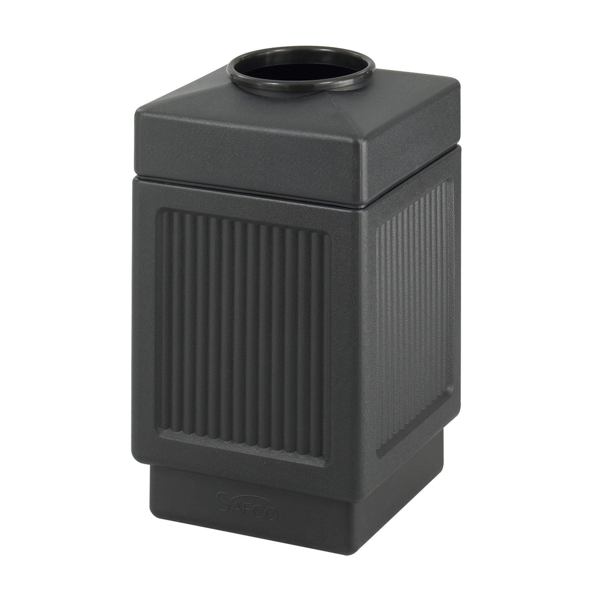38 Gallon Black Open Top Trash Can S3642