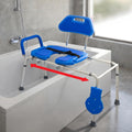 Blue Padded Shower Chair with Cut Out Seat and Safety Belt H859