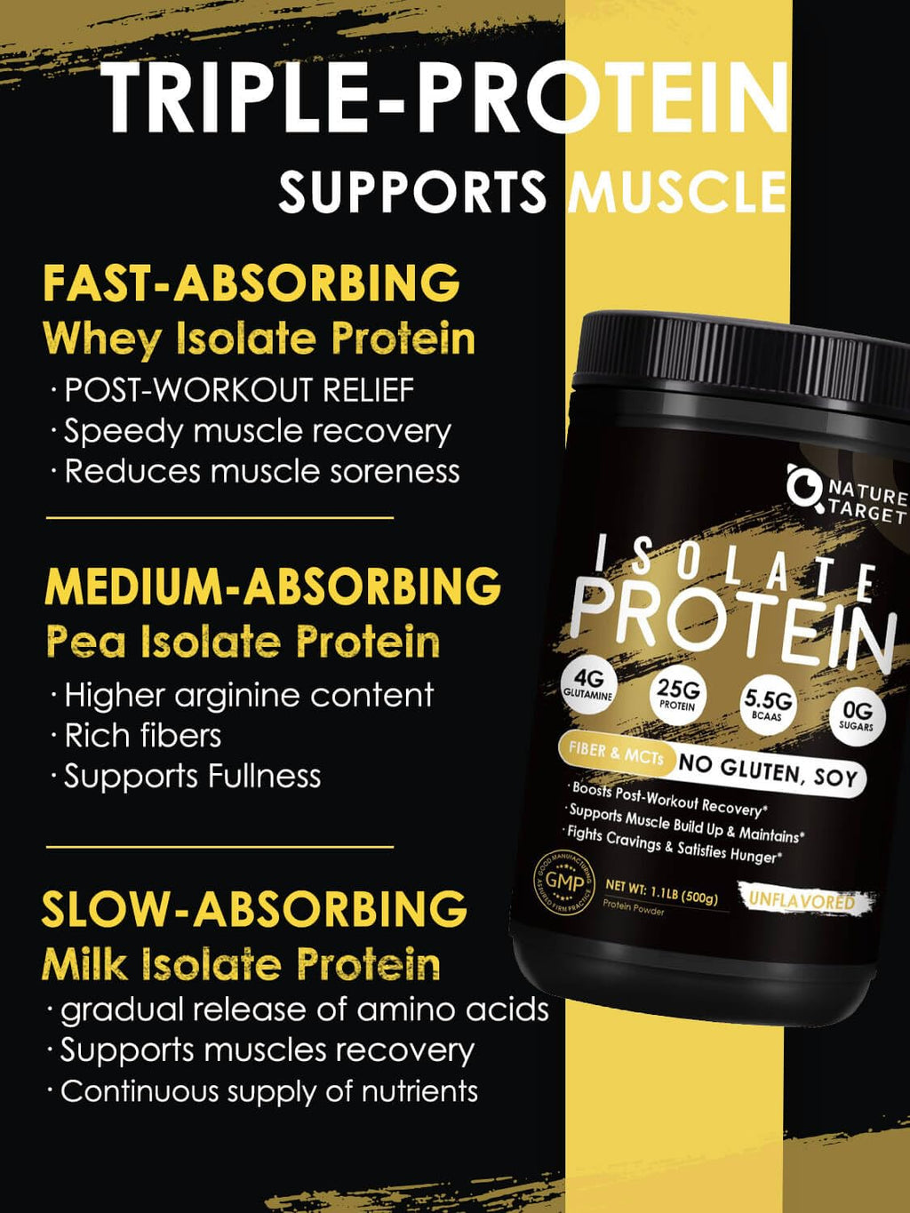 Unflavored Whey & Pea Protein Powder D16323