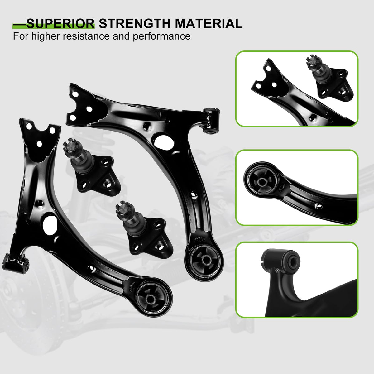 12pcs Front Suspension Kit Lower Control Arm Ball Joint Tie Rod End Sway Bar End Link D511162