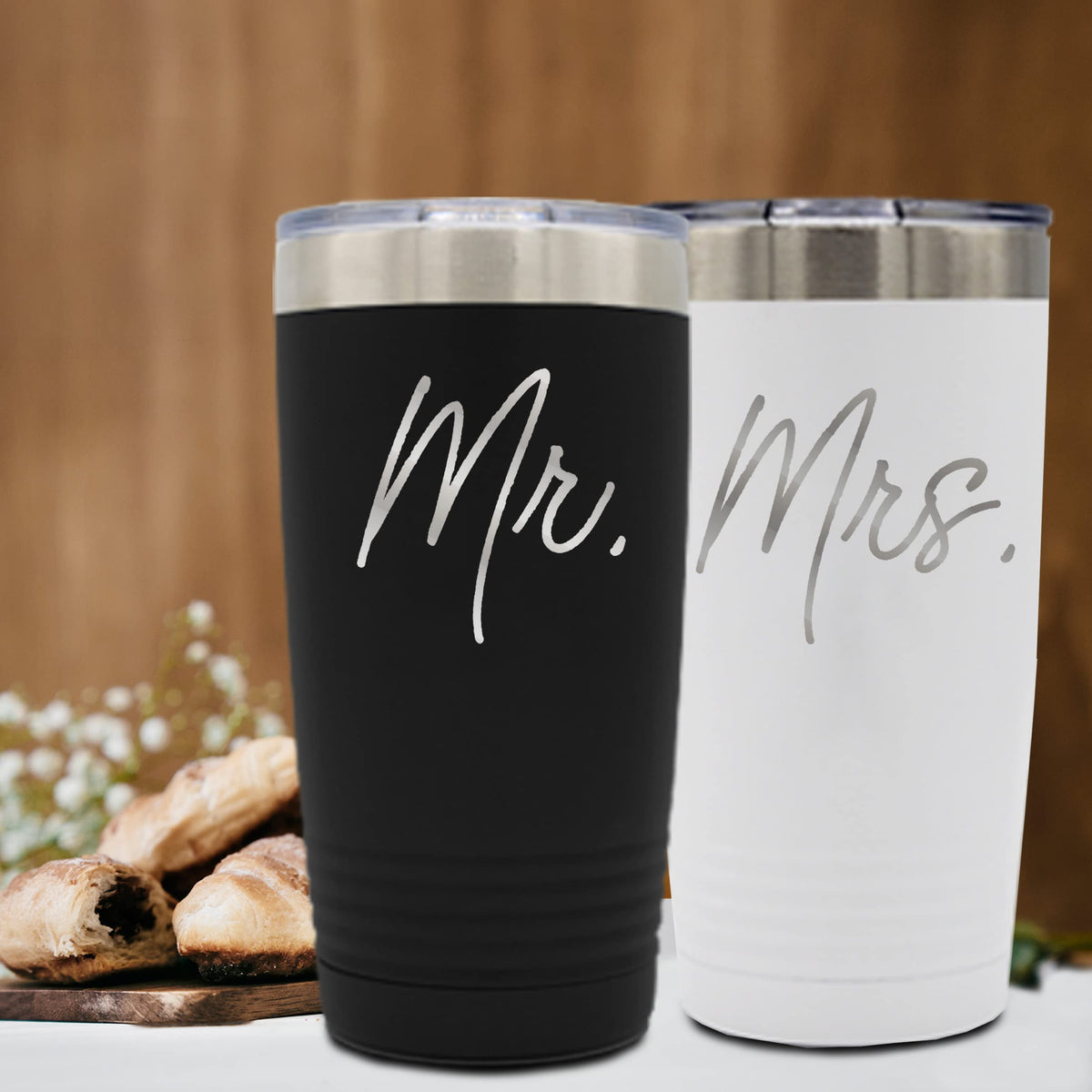 Set of 2 Stainless Steel Double Wall Vacuum Insulated Travel Tumbler S34212