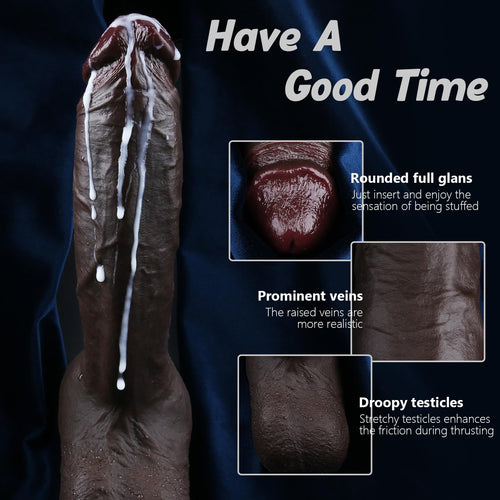 10 Inch Realistic Big Black Dildo I84144