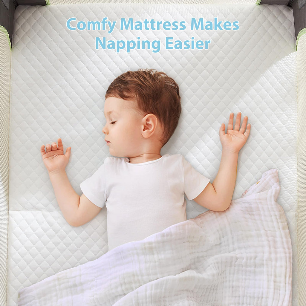 3" Waterproof Memory Foam Pack and Play Mattress White K114015