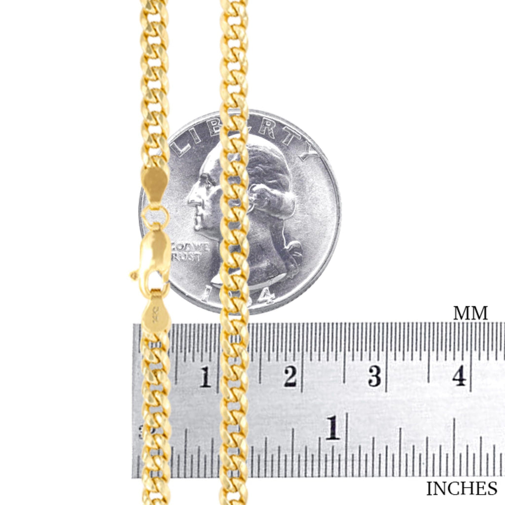 14k Yellow Gold Cuban Link Chain Necklace E8966