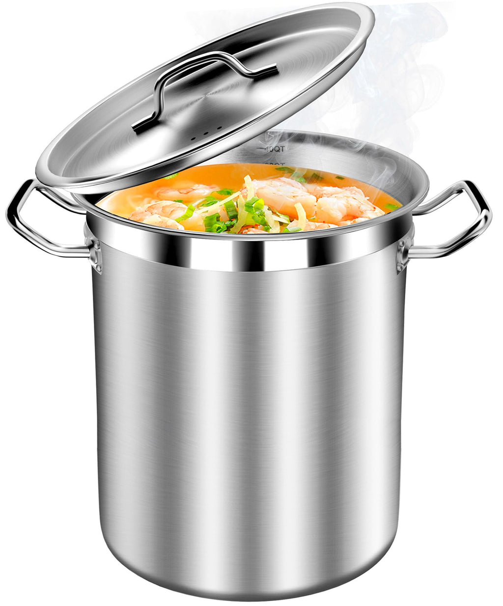 40 Quart Stainless Steel Stockpot with Lid D4436