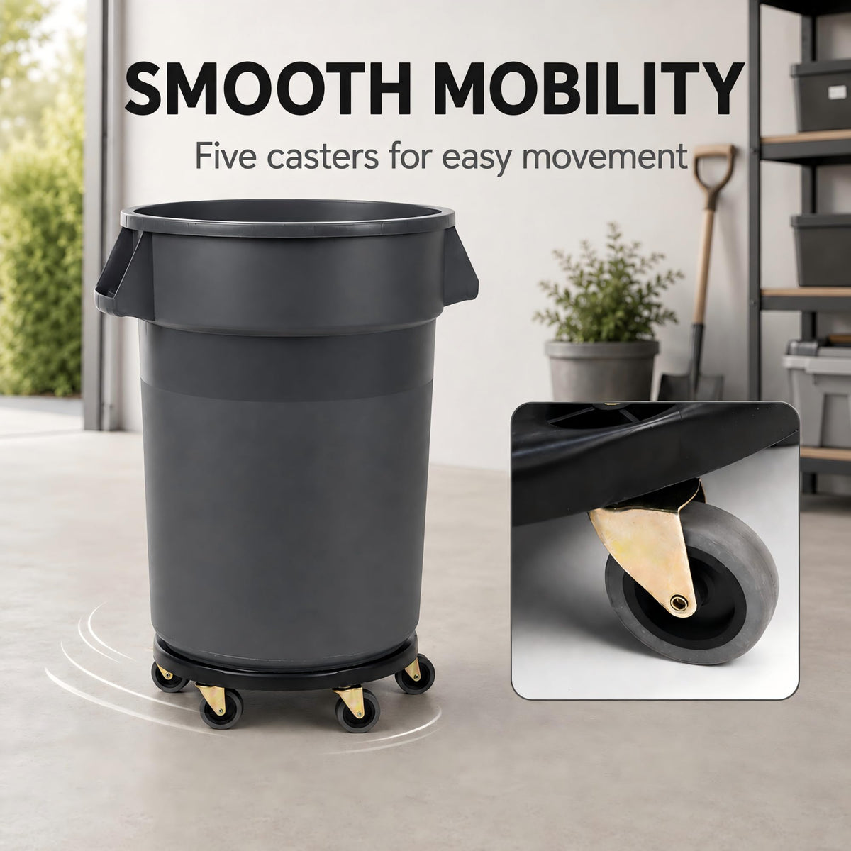 32 Gallon Trash Can with Wheels and Lid, 2 Pack Z657482