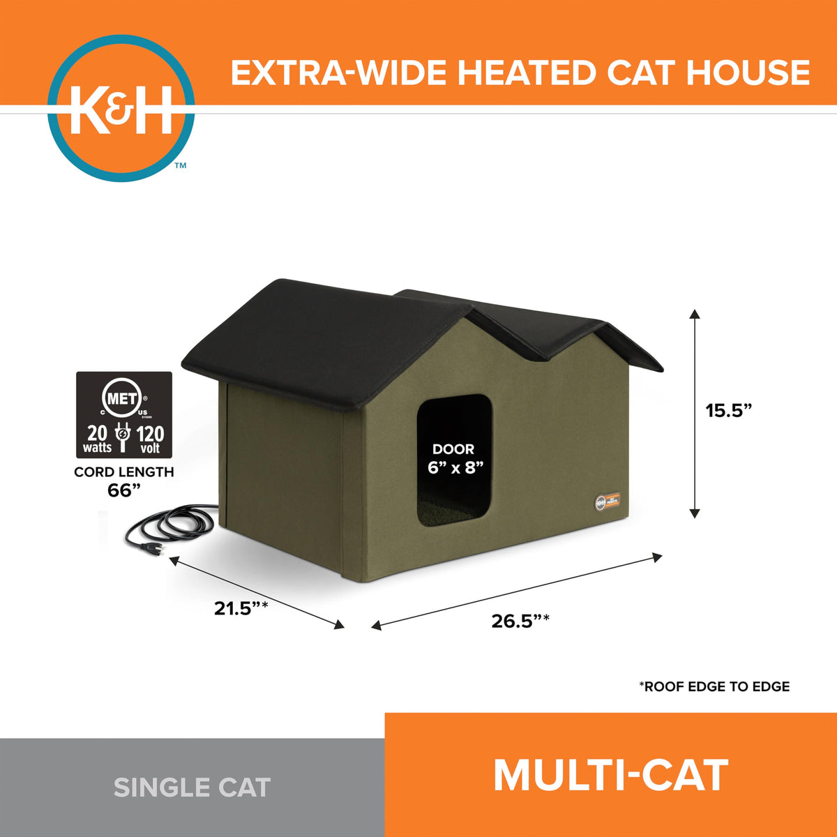 Heated Outdoor Cat House N46786