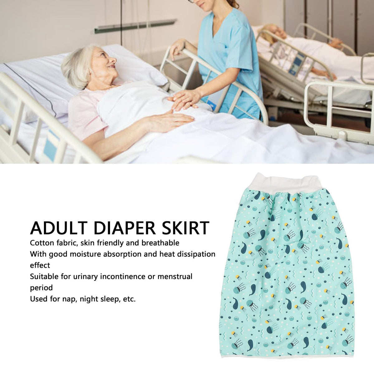 Washable Cotton Reusable Incontinence Bed Pad XL G8003