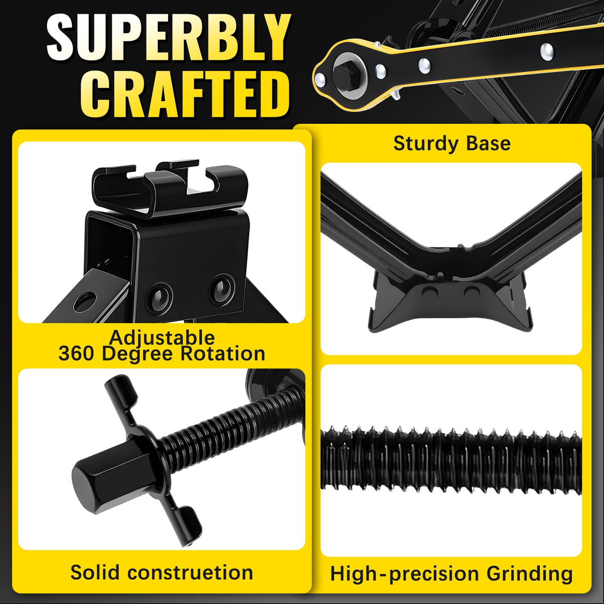 3 Ton Portable Scissor Car Jack with Wheel Wrench N543