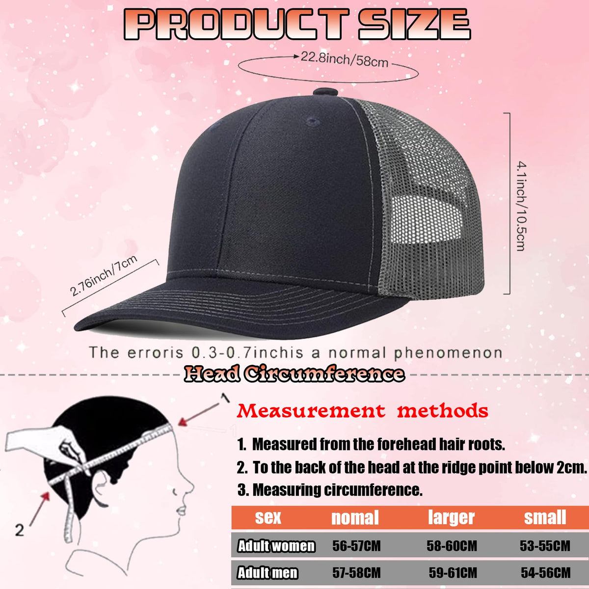 Custom Trucker Hat with Text Photo Logo I5376