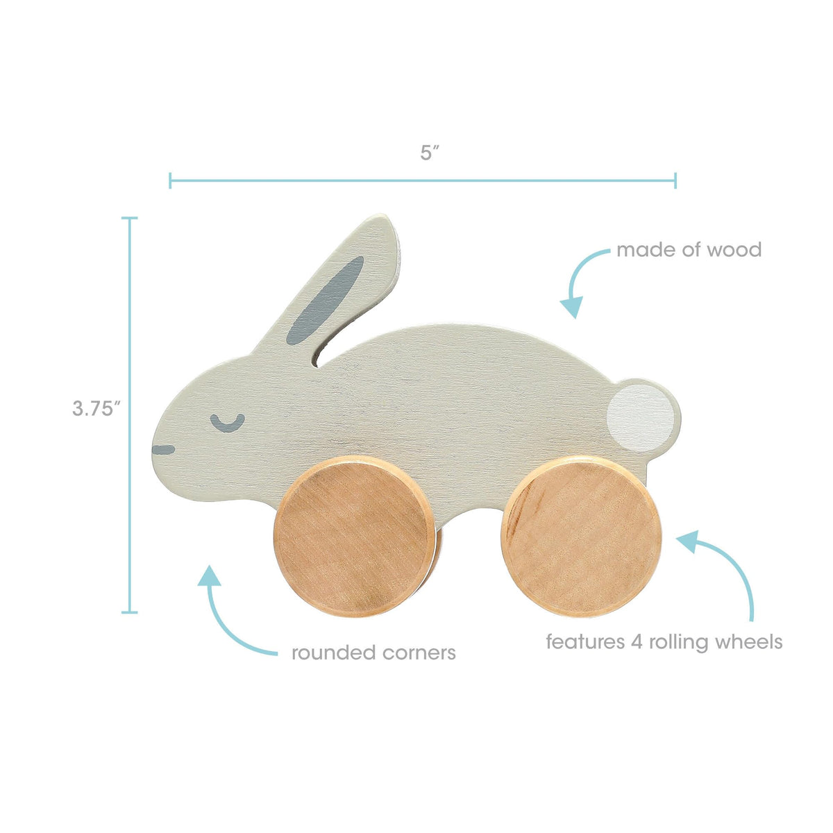 Wooden Bunny Pull Along Toy S1405